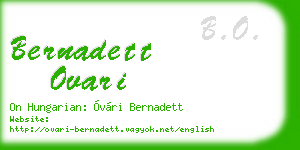 bernadett ovari business card