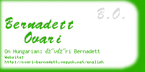 bernadett ovari business card